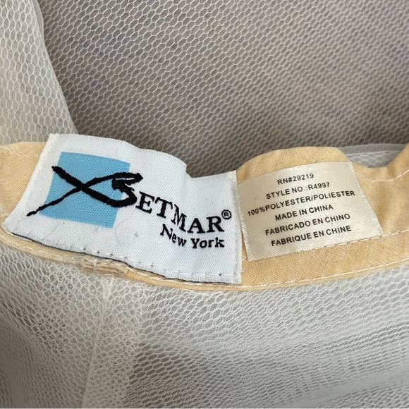 VINTAGE BETMAR NEW YORK TULLE SHEER DERBY FANCY SUN WOMENS WHITE RESORT HAT - Picture 16 of 16